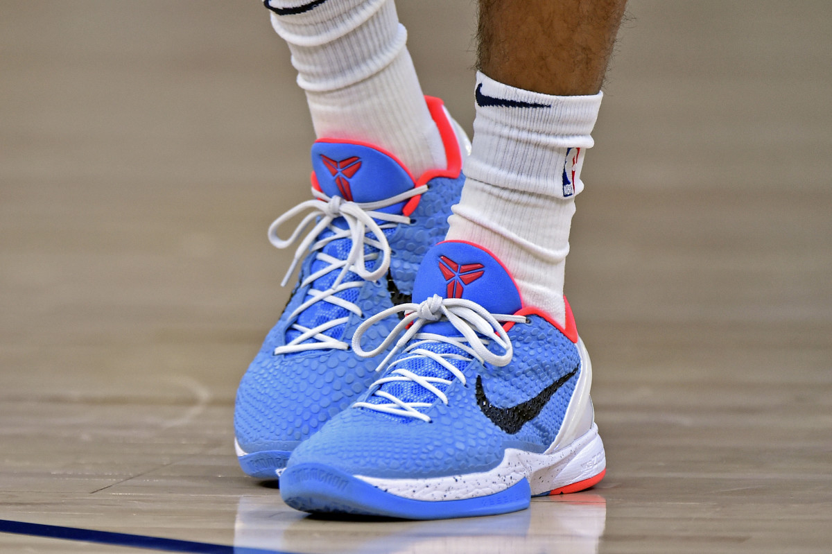 Ja Morant wears Nike Kobe 6 Protro PE.